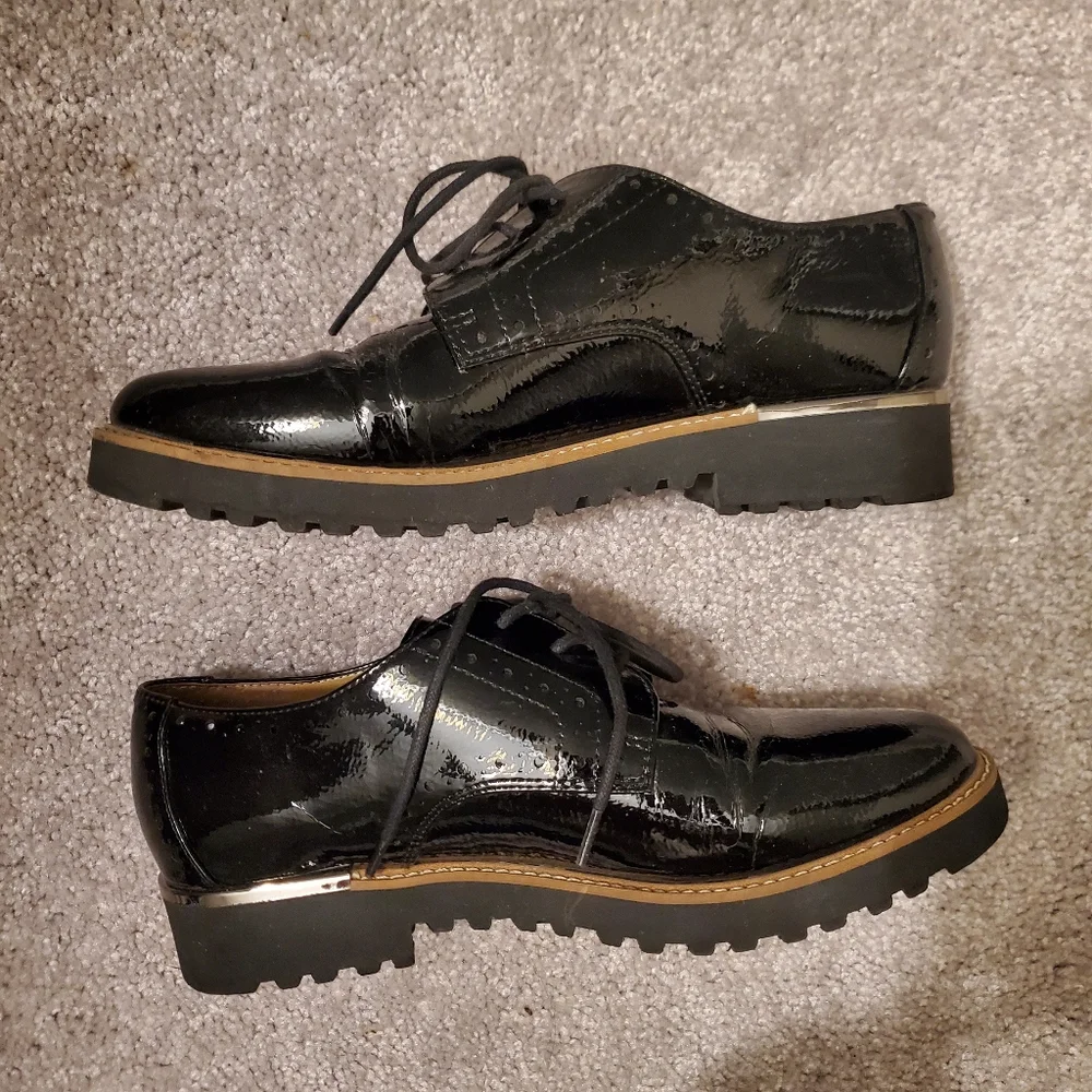 Franco Sarto Black Oxford Shoes 7